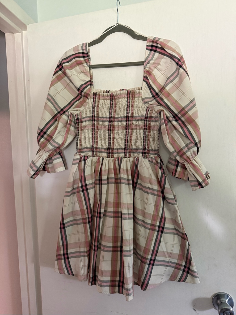Mini Dress with Puff Sleeves